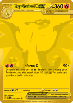 Mega Charizard X Ex (Gold)